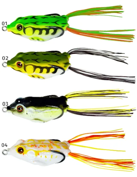 Kolpo Frog esca artificiale da pesca spinning black bass e lucci 55mm 12gr galleggiante Siliconici Kolpo