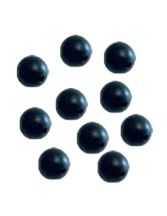 Kolpo round stopper black 10pcs soft beads save knot