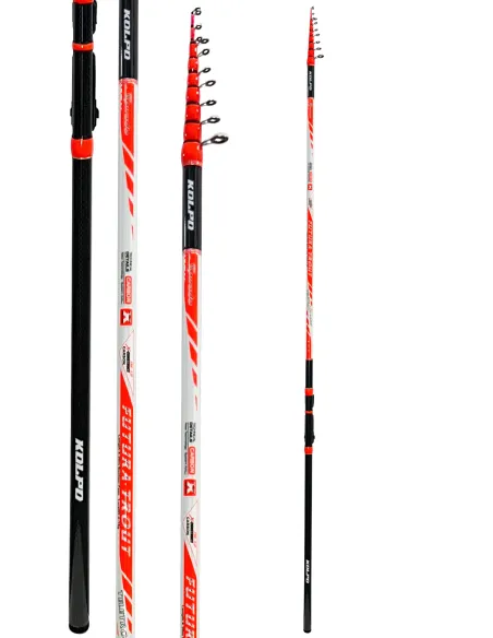 Kolpo FUTURA TROUT Super Slim – Canna da Pesca alla Trota in Carbonio IM40 Canne Trota Lago Kolpo