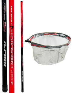 Kolpo Guadino da pesca 7 mt in carbonio + testa 40x50cm lunghezza totale 7.50m Home Kolpo