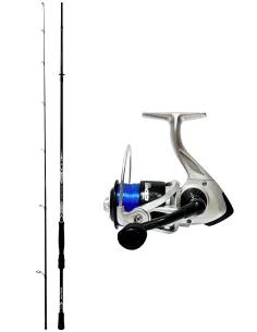 kolpo combo da pesca spinning canna 7-30g 2.10mt + mulinello con filo Kit Spinning Kolpo