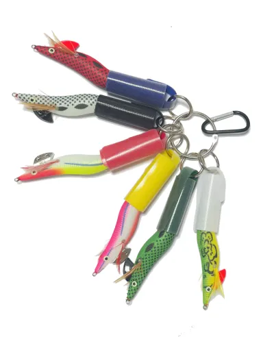 Kolpo 6-Hook Squid Holder – Practical Case with Velcro and Snap Hook for Cuttlefish and Squid