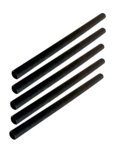 Kolpo Guaina Termorestringente Nera – Protezione Terminali e Nodi, 5 Pezzi (Ø 2.5 / 3.5 mm) Tubini Guaine Silicone e Pvc Kolpo