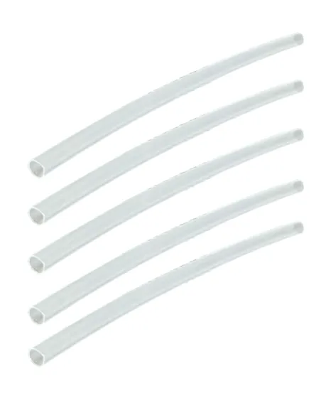 Kolpo Transparent Heat Shrink Tubing – Invisible in Water, Terminal and Node Protection, 5 Pieces (Ø 2.5 / 3.5 mm)