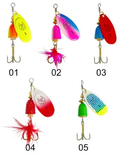 Kolpo Attira Cucchiaino Rotante Spinning Misura 3 – 65 mm, 7.8 g, Super Catturante in 5 Colori Esche Artificiali Cucchiaini K... 2