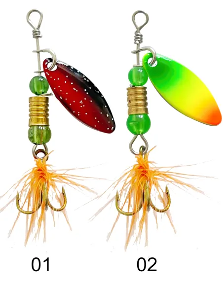 Kolpo Goccia – 5 cm 3 g Rotating Spoon for Trout, Chub and Asp