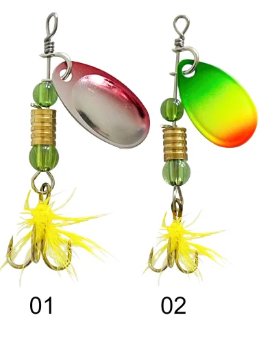 Kolpo Classic – 5 cm 3 g Rotating Spoon for Trout, Chub, Perch, Bass and Asp