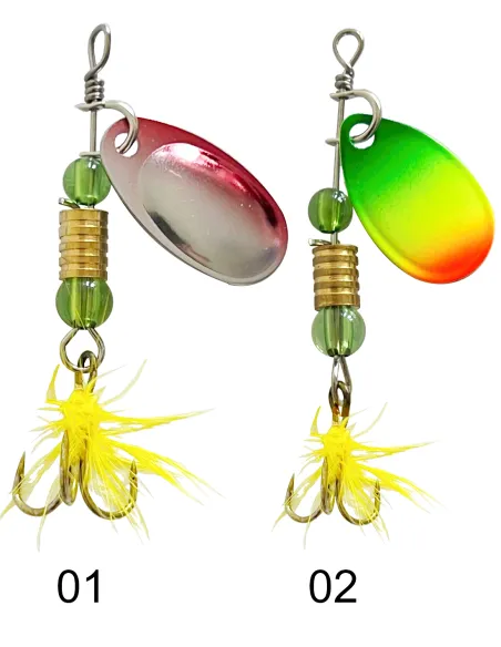 Kolpo Classic – Cucchiaino Rotante 5 cm 3 g per Trote, Cavedani, Persici, Bass e Aspi Esche Artificiali Cucchiaini Kolpo