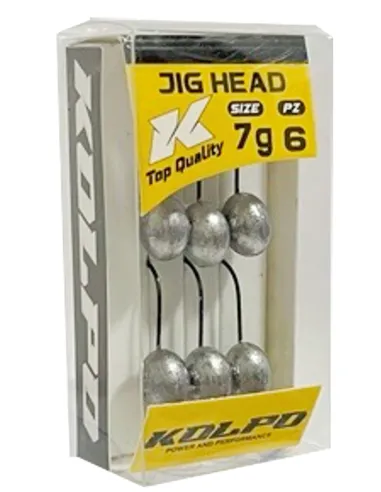 Kolpo Jig Head Teste Piombate da Spinning – Confezione 6 pz, Grammature 2-3-5-7 g Teste Piombate Kolpo