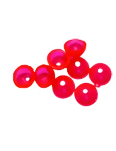 Kolpo Open Beads Rosse – Perline Aperte da Pesca con Foro (Proteggi Nodo e Richiamo Spinning) Stopper Kolpo