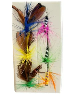 Kolpo Mosche Artificiali da Pesca a Mosca – Set 6 pezzi con Box | Laghi, Fiumi e Torrenti Mosche galleggianti Kolpo 2