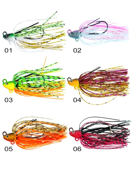 Kolpo FAST JIG 7g con Anti Alga – Jig da Spinning Black Bass in 6 Colori Jig Kolpo