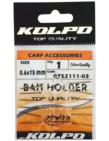 Kolpo aghi per innesco pellet e boilies con foro, 3 misure 7-10-15 mm, innesco naturale e affidabile Aghi Kolpo