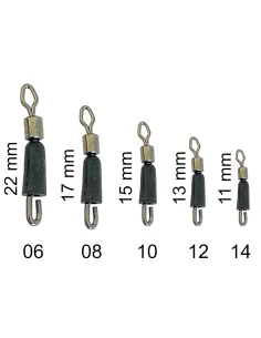 Kolpo Quick Change Swivel with snap hook and rubber cap for surfcasting, 5 sizes, 5 pcs 2