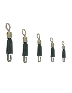 Kolpo Quick Change Swivel girelle con moschettone e cappuccio gomma per surfcasting, 5 misure, 5 pz Girelle Kolpo