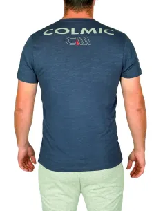 T-SHIRT BLUE FIAMMATO CIII Colmic – Maglia 100% cotone premium, traspirante e resistente per pesca Tshirt da pesca Colmic 2