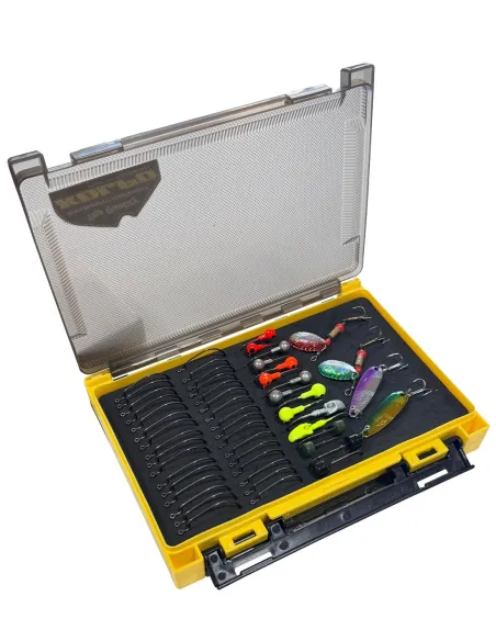 KOLPO 356 Pieces Soft Lure Hardware Set, Offset Hooks, Jig Heads, Leads