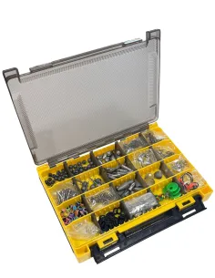 KOLPO Set 356 Pezzi Minuteria per Soft Lures Ami Offset Teste Piombate Piombi Box porta accessori Kolpo