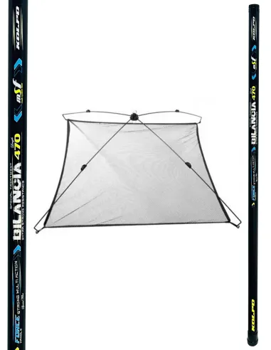 Complete Balance Sheet Fishing Scale Pole 4.70 m Rods and Net
