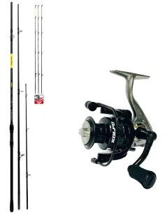 Kolpo Combo Feeder Fishing Feed Expert 3.60 m + Mulinello Hero Bobina Alluminio Kit feeder Kolpo
