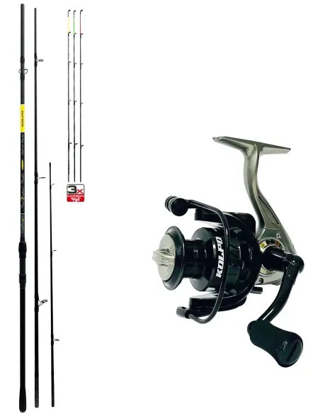 Kolpo Combo Feeder Fishing Feed Expert 3.60 m + Hero Reel Aluminum Spool