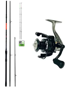 Kolpo Combo Feeder Ottimal + Hero – Canna 3.30m 50g in Carbonio + Mulinello Bobina Alluminio Kit feeder Kolpo