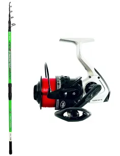 Kolpo Combo Colossale Power + Talent SW 7000 – Canna No Limit 4 m in Carbonio + Mulinello 7000 Kit Siluro Kolpo