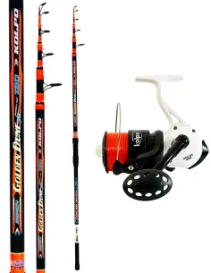 Kolpo Combo Pesca Spinning Completo Golden Dune + Mulinello King Sea 8000 – Potenza, Precisione e Qualità Kit Surfcasting Kolpo