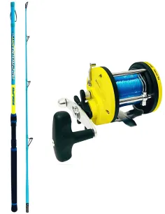 Kolpo Combo Pesca Traina Approdo SRT + Mulinello Laguna Troll 50 – Potenza, Precisione e Affidabilità in Mare Kit Traina Kolpo