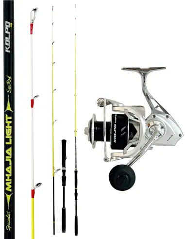 Kolpo Combo Pesca Verticale Light Jig Mhajia + Mulinello Marvik 6000 – Carbonio KX-ONE 30T Kit Bolentino Kolpo