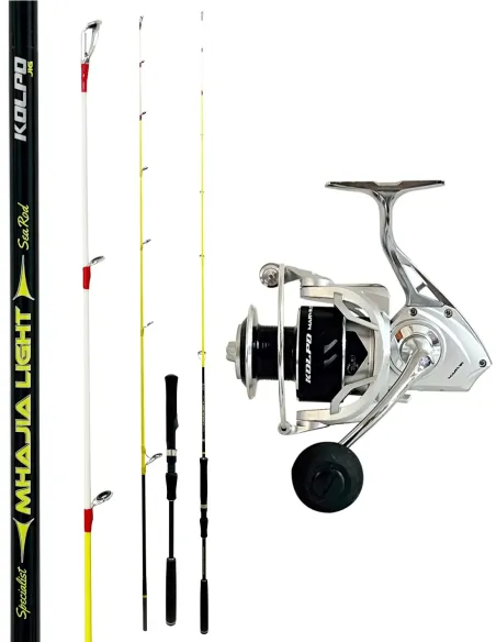 Kolpo Combo Vertical Fishing Light Jig Mhajia + Marvik 6000 Reel – Carbon KX-ONE 30T
