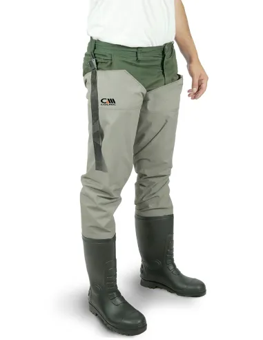 Colmic Hip Waders in 210T Taslon – Waterproof and Lightweight Technical Thigh Waders for Fishing