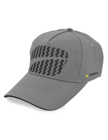 Logo Cap Grey Tubertini – Technical Hat with Visor and Adjustable Neck for Sport Fishing