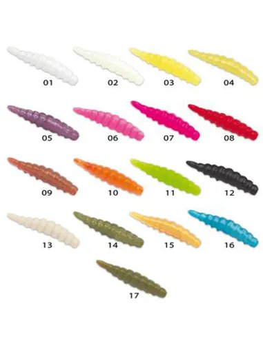 Seika SK Trout Sweet Worm – Camole Soft Rotanti Made in Italy con Zampine Vibranti per Trota Siliconici Seika