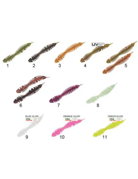 Seika Jumper Worm 2” – Esche Soft Ultra-Light Spinning Fresh & Salt Water con Scent al Pesce Siliconici Seika