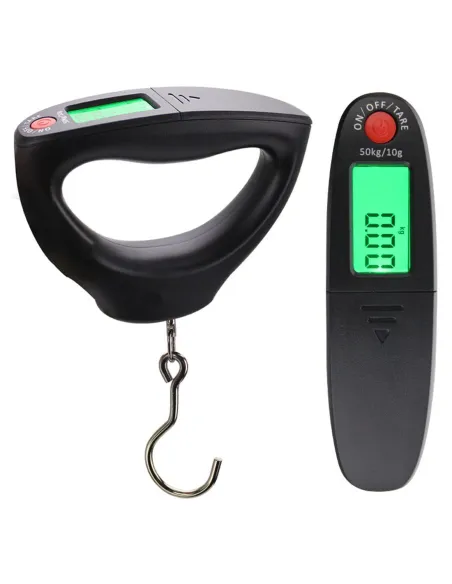 Kolpo Bilancia Digitale da Pesca 50 kg con Impugnatura Ergonomica, Display LCD e Gancio in Ferro Bilance