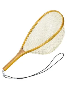 Kolpo Wooden Fly Net with Rubberized Net and Elastic Strap, 60 cm