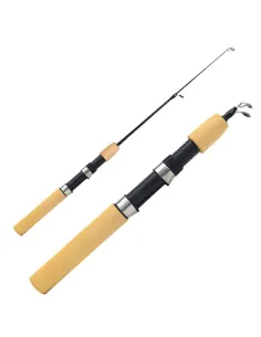 Kolpo Canna da Pesca K-Adventure Pezzatura Corta con Manico in Sughero 1 m Aperta / 35 cm Chiusa Canne Travel Kolpo