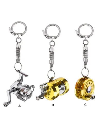 Kolpo Portachiavi a Forma di Mulinello – Modelli Spinning, Traina e Mosca per Pescatori Abbigliamento da pesca Kolpo