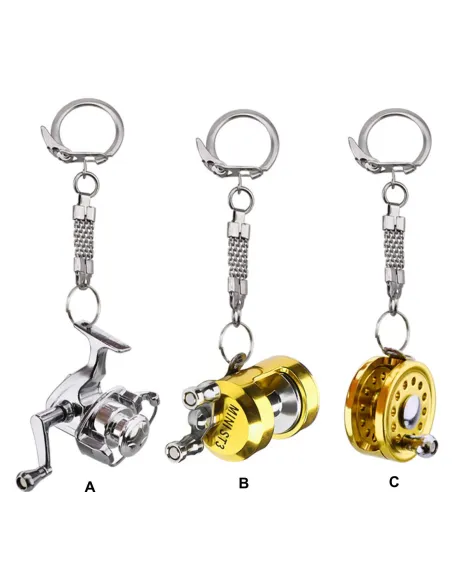 Kolpo Portachiavi a Forma di Mulinello – Modelli Spinning, Traina e Mosca per Pescatori Abbigliamento da pesca Kolpo
