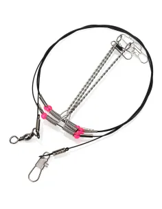 Cavo Acciaio con Braccetti 93 cm – Leader Acciaio Inox Nylon 22,7 kg per Mare, Lago e Fiume Cavetti Acciaio Kolpo