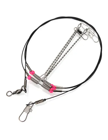 93cm Steel Cable with Arms – 22.7kg Stainless Steel Nylon Leader for Sea, Lake and River