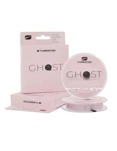 Tubertini Ghost Pink Fluorocarbon PVDF 30 mt– Monofilo invisibile, alta resistenza all’abrasione e tenuta nodi Fluorocarbon T...