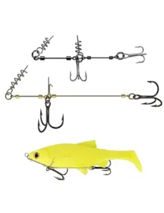 Kolpo Rubber Lure Mount – Stainless Steel, Non-Slip, Double Treble Hook for Pike 2