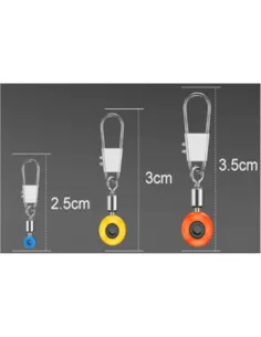 kolpo Girella Rolling con Moschettone e Perlina – Set 100 pz, Misure S/M/L per Pesca Scorrevole Girelle Kolpo 2