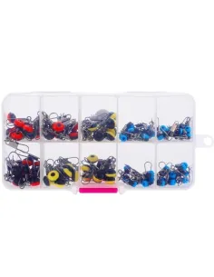 kolpo Girella Rolling con Moschettone e Perlina – Set 100 pz, Misure S/M/L per Pesca Scorrevole Girelle Kolpo