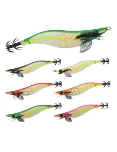Seika Luna Verde EGI Ultra Shallow 3.5 – Egi Glow UV Slow Sink con Ami T-Layer per Cefalopodi Totanare e polpare Seika