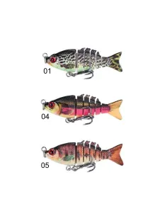 Kolpo MULTIFLEX Jointed Artificial Bait 5 cm 3.3 g – Realistic Swimming, Anti-Salt, K-Brutale Treble Hooks 2