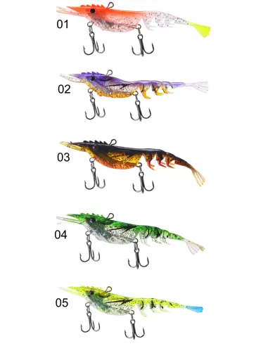 Kolpo Natural ShrimFlex 10.5 cm 11 g – Gambero Gommato 3D, Super Realistico con Doppia K-Brutale Siliconici Kolpo