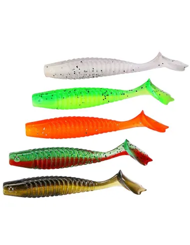 Kolpo SOFTKILLER 6.5 cm 2.1 g – Esca Gommata con Coda Vibrante per Bass, Lucci, Persici e Spigole Siliconici Kolpo